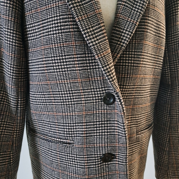 Abercrombie & Fitch Plaid Blazer Coat Sz Small - Picture 6 of 11